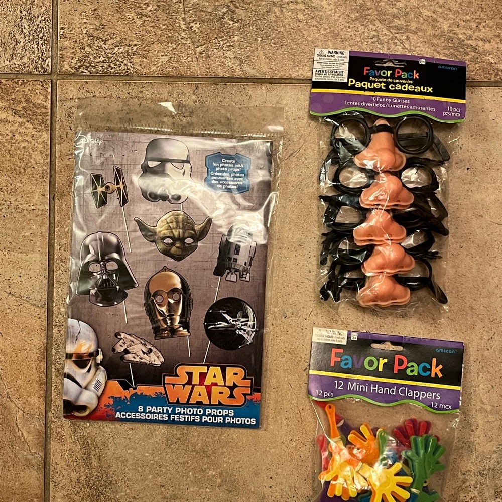 Star Wars Party Photo Props, Funny Glasses Party Favors Hand Clapper Party Favor